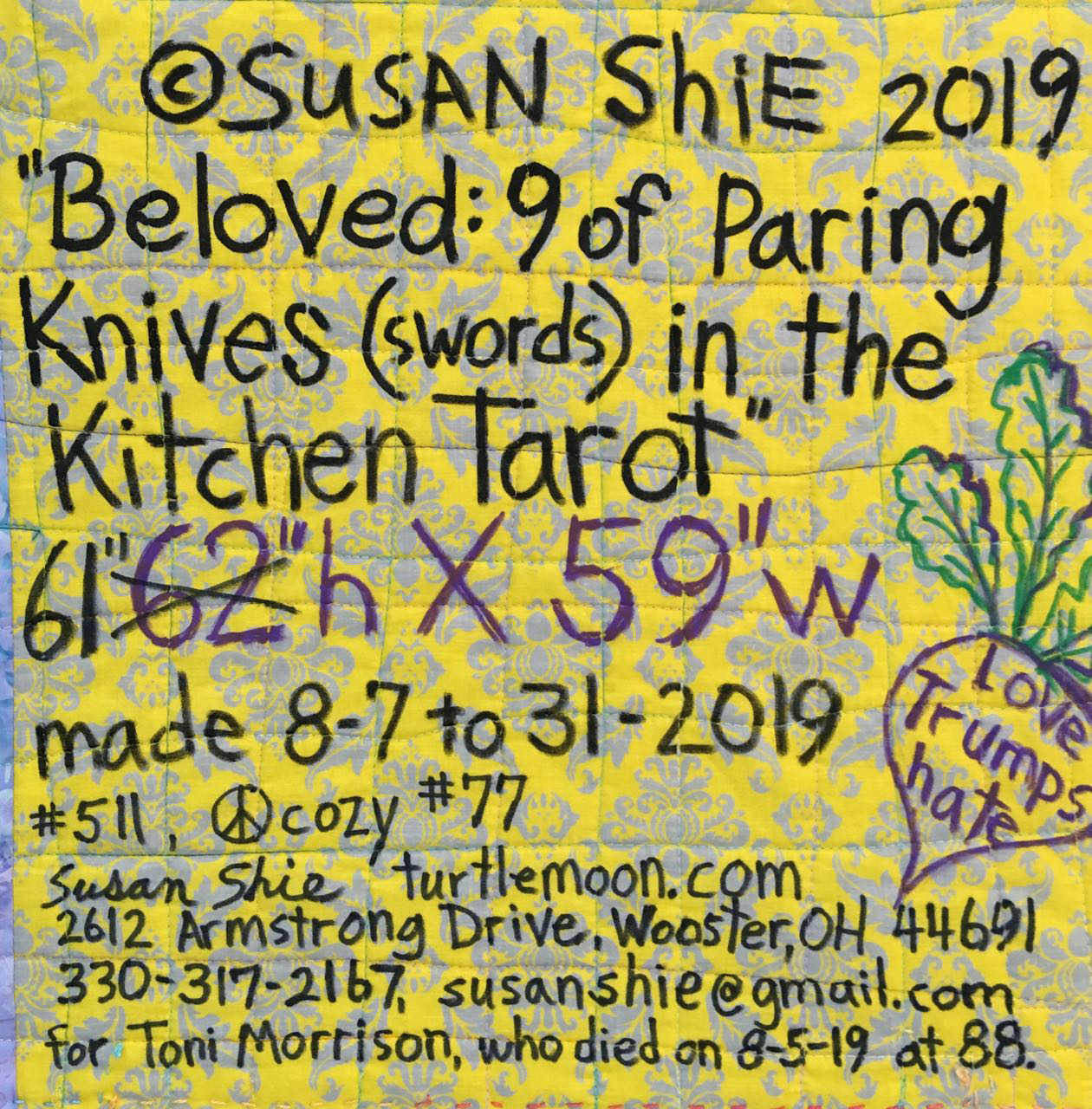 Beloved, detail image. ©Susan Shie 2019